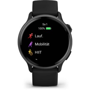Garmin vívoactive 6 Schwarz/Schiefergrau Sportuhr Unisex (Schwarz one size Größe) Sportuhren