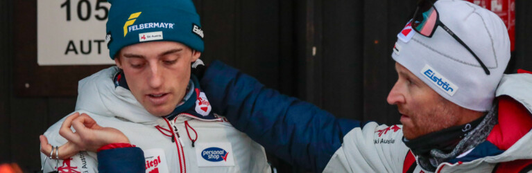 Stefan Rettenegger (AUT), Coach Jochen Strobl (ITA), (l-r)