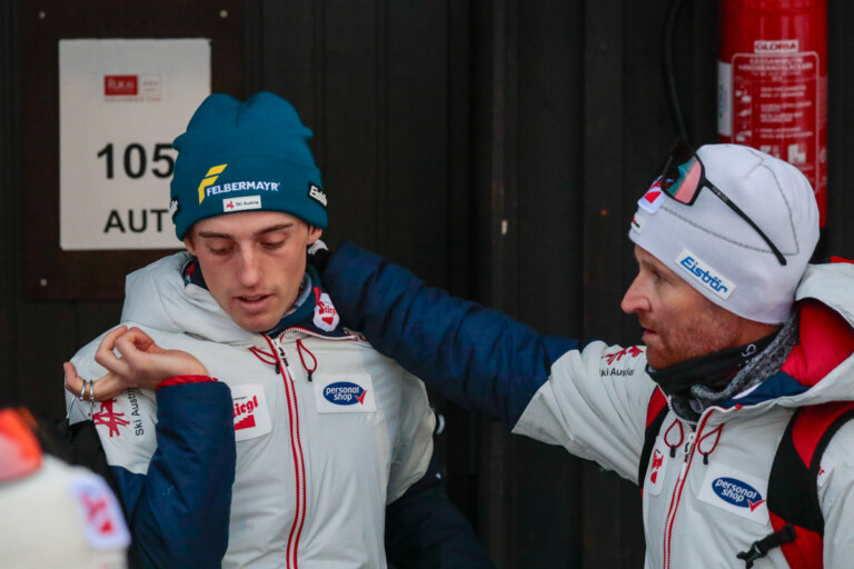 Stefan Rettenegger (AUT), Coach Jochen Strobl (ITA), (l-r)
