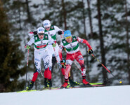 Aleksander Skoglund (NOR), Jens Luraas Oftebro (NOR), Stefan Rettenegger (AUT), (l-r)