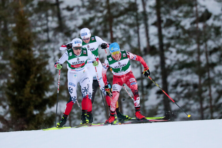 Aleksander Skoglund (NOR), Jens Luraas Oftebro (NOR), Stefan Rettenegger (AUT), (l-r)