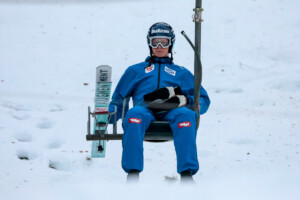 So begeistert sieht ein Kombinierer aus, der mit dem Lift nach unten fahren muss: Paul Walcher (AUT)