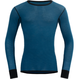 Devold Herren Langarm Shirt Merino 190 WOOL MESH flood/caviar