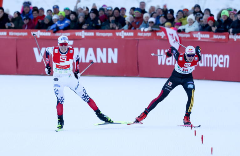 Jens Luraas Oftebro (NOR), Vinzenz Geiger (GER), (l-r)