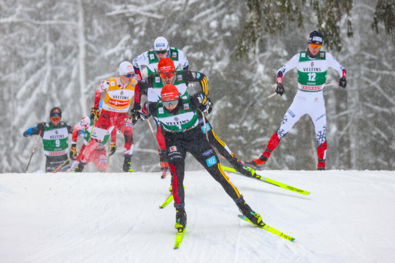 Johannes Lamparter (AUT), Andreas Skoglund (NOR), Johannes Rydzek (GER), Julian Schmid (GER), Einar Oftebro (NOR), (l-r)