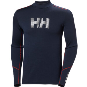 Helly Hansen Herren Langarm Shirt LIFA MERINO LOGO navy