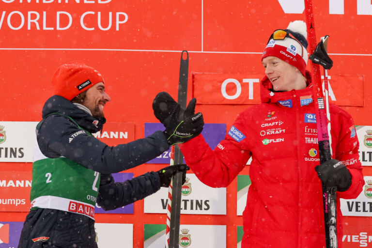 Johannes Rydzek (GER), Einar Oftebro (NOR) (l-r)