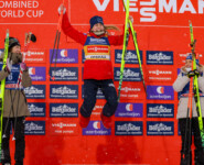 Das Damen-Podium: Yuna Kasai (JPN), Ida Marie Hagen (NOR), Minja Korhonen (FIN), (l-r)