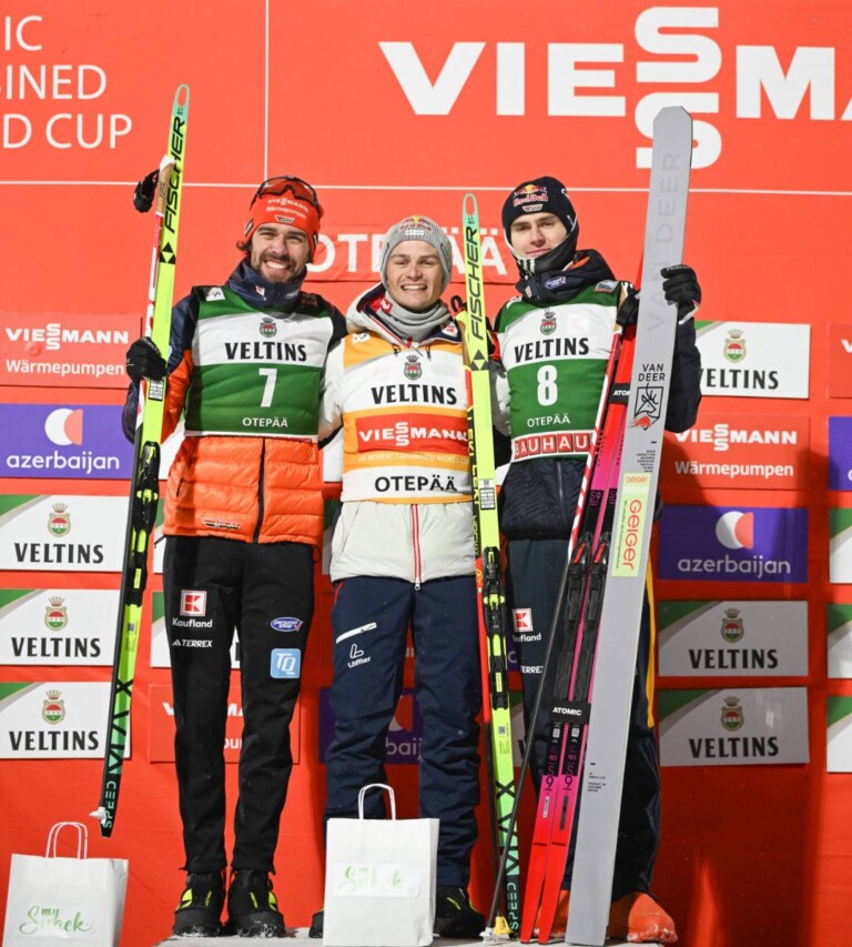 Johannes Rydzek (GER), Johannes Lamparter (AUT), Vinzenz Geiger (GER), (l-r)