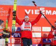 Das Podium der Männer: Johannes Lamparter (AUT), Jens Luraas Oftebro (NOR), Einar Luraas Oftebro (NOR), (l-r)