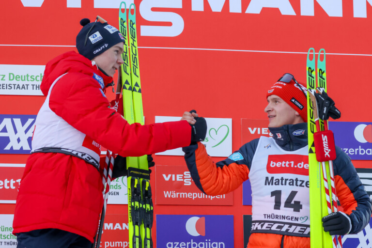 Jens Luraas Oftebro (NOR), Julian Schmid (GER), (l-r)