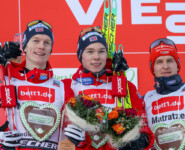 Einar Luraas Oftebro (NOR), Jens Luraas Oftebro (NOR), Julian Schmid (GER), (l-r)