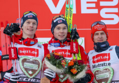 Einar Luraas Oftebro (NOR), Jens Luraas Oftebro (NOR), Julian Schmid (GER), (l-r)