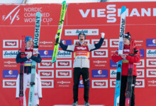 Das Podium der Männer: Stefan Rettenegger (AUT), Johannes Lamparter (AUT), Andreas Skoglund (NOR), (l-r)