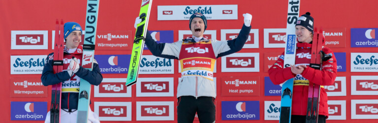 Das Podium der Männer: Stefan Rettenegger (AUT), Johannes Lamparter (AUT), Andreas Skoglund (NOR), (l-r)