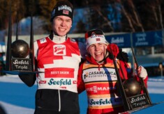 Jens Luraas Oftebro (NOR), Ida Marie Hagen (NOR), (l-r)