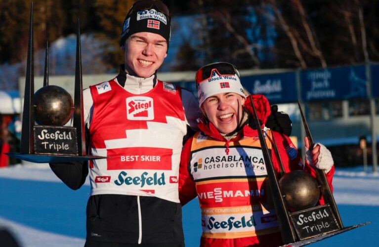 Jens Luraas Oftebro (NOR), Ida Marie Hagen (NOR), (l-r)