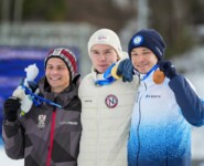 Johannes Lamparter (AUT), Jens Luraas Oftebro (NOR), Eero Hirvonen (FIN), (l-r)