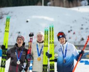 Die Medaillengewinner: Johannes Lamparter (AUT), Jens Luraas Oftebro (NOR), Eero Hirvonen (FIN), (l-r)