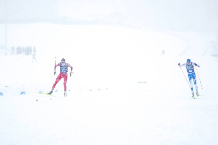 Wenn 0,5 Sekunden über Gold und Silber entscheiden: Jens Luraas Oftebro (NOR), Eero Hirvonen (FIN), (l-r)