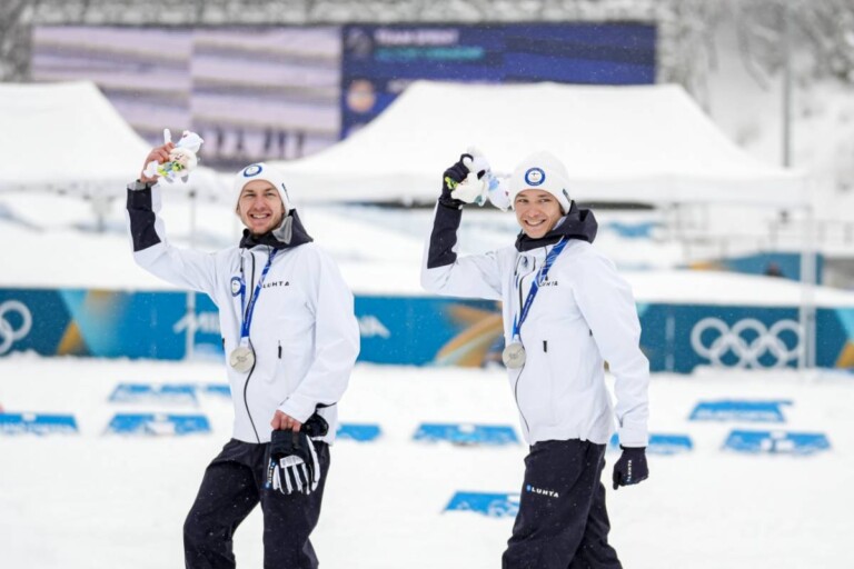 Silber für Eero Hirvonen (FIN) und Ilkka Herola (FIN), (r-l)