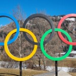Olympische Ringe in Predazzo (ITA)