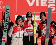 Stefan Rettenegger (AUT), Jens Luraas Oftebro (NOR), Vinzenz Geiger (GER), (l-r)