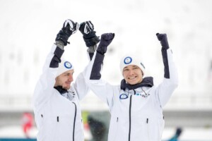 Silber für Eero Hirvonen (FIN) und Ilkka Herola (FIN), (r-l)