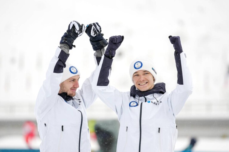 Silber für Eero Hirvonen (FIN) und Ilkka Herola (FIN), (r-l)