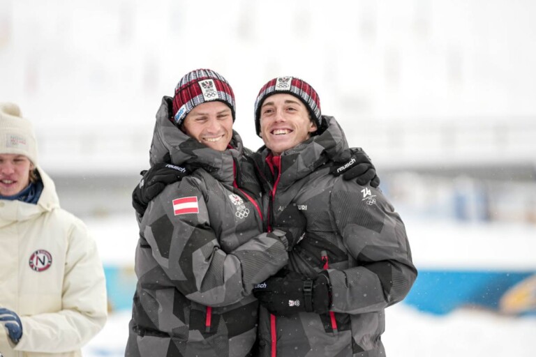 Bronze für Johannes Lamparter (AUT) und Stefan Rettenegger (AUT), (l-r)