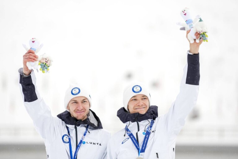 Silber für Eero Hirvonen (FIN) und Ilkka Herola (FIN), (l-r)