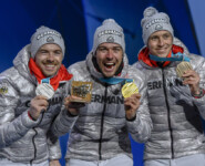 Fabian Riessle (GER), Johannes Rydzek (GER), Eric Frenzel (GER) - XXIII. Olympic Winter Games Pyeongchang 2018