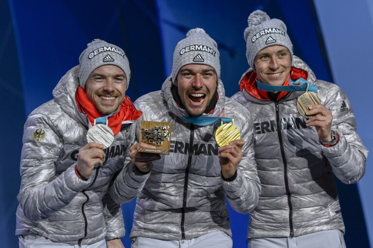 Fabian Riessle (GER), Johannes Rydzek (GER), Eric Frenzel (GER) - XXIII. Olympic Winter Games Pyeongchang 2018