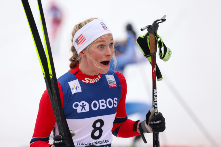 So guckt man, wenn man erfährt, dass man das Foto-Finish gewonnen hat: Tara Geraghty-Moats (USA)