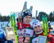 Jens Luraas Oftebro (NOR), Ida Marie Hagen (NOR), (l-r)