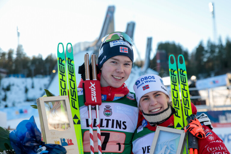 Jens Luraas Oftebro (NOR), Ida Marie Hagen (NOR), (l-r)