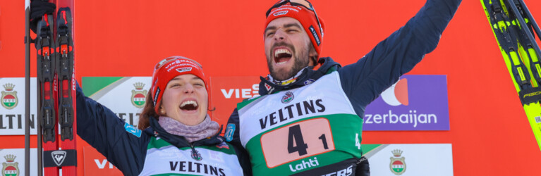 Nathalie Armbruster (GER), Johannes Rydzek (GER), (l-r)