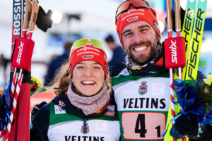 Nathalie Armbruster (GER), Johannes Rydzek (GER), (l-r) in Lahti (FIN) 2026