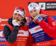 Beste Läuferin und beste Springerin: Ida Marie Hagen (NOR), Ingrid Laate (NOR), (l-r)