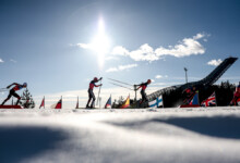 Lukas Greiderer (AUT), Johannes Rydzek (GER), Terence Weber (GER), (l-r) 2024 in Oslo (NOR)