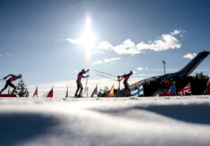 Lukas Greiderer (AUT), Johannes Rydzek (GER), Terence Weber (GER), (l-r) 2024 in Oslo (NOR)