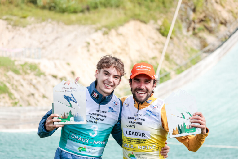Richard Stenzel (GER), Johannes Rydzek (GER), (l-r) in Chaux-Neuve (FRA) 2025