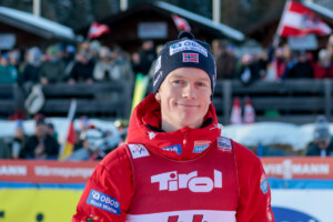 Einar Luraas Oftebro (NOR) liegt auf Platz drei der Gesamtwertung.