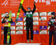 Das Podium der Frauen: Ida Marie Hagen (NOR), Minja Korhonen (FIN), Alexa Brabec (USA), (l-r)