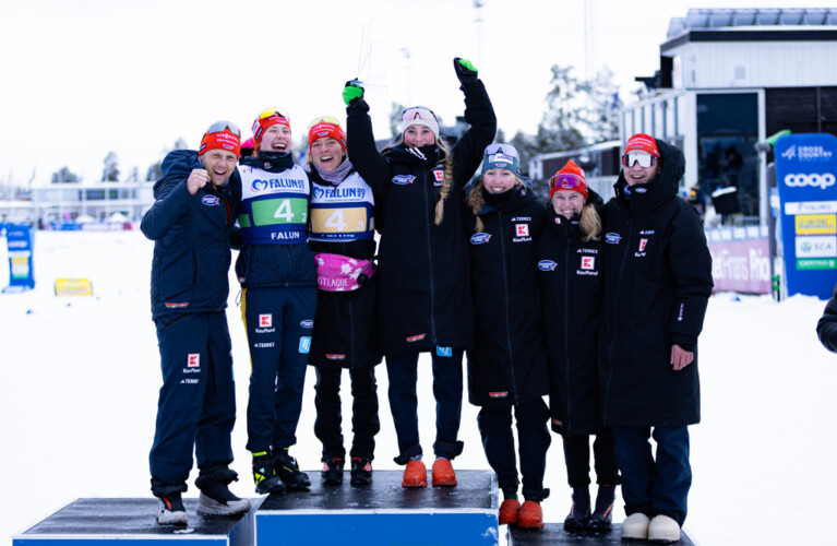 Florian Aichinger, Jenny Nowak, Nathalie Armbruster, Ronja Loh, Trine Göpfert, Nina Jung, Tim Kopp (alle GER), (l-r)