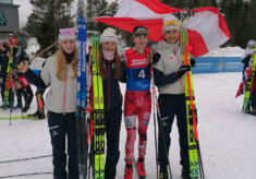 Team österreich: Eva-Maria Holzer (AUT), Katharina Gruber (AUT), Andreas Gfrerer (AUT), David Thür (AUT) (l-r)