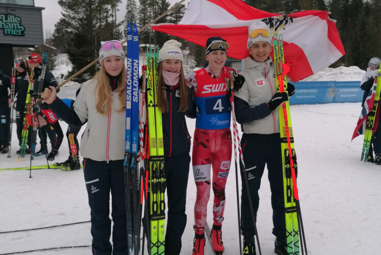 Team österreich: Eva-Maria Holzer (AUT), Katharina Gruber (AUT), Andreas Gfrerer (AUT), David Thür (AUT) (l-r)
