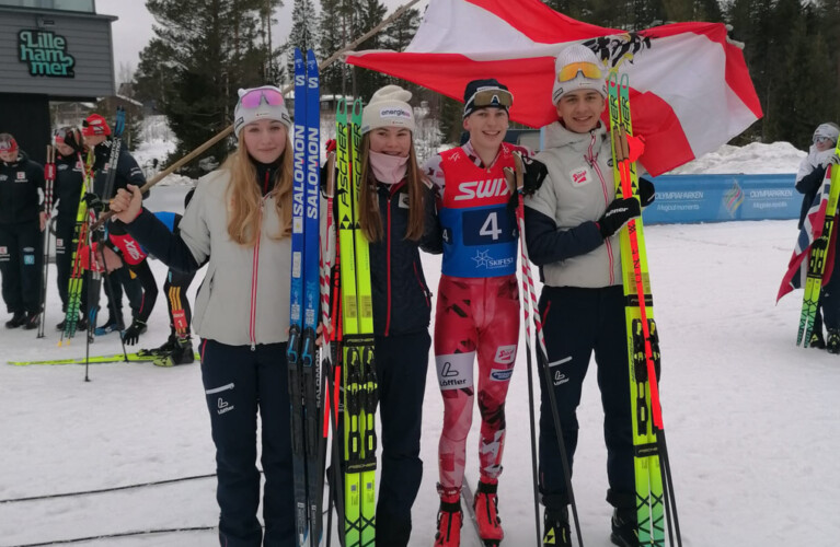 Team österreich: Eva-Maria Holzer (AUT), Katharina Gruber (AUT), Andreas Gfrerer (AUT), David Thür (AUT) (l-r)
