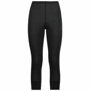 Odlo Active Warm ECO Bl Bottom 3/4 Pant W Damen Funktionsunterhose (Schwarz XS Größe)