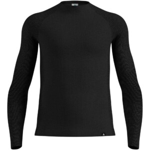 Odlo Seamless Performance Wool Herren Funktionsshirt (Schwarz L Größe) Funktionsunterhemden
